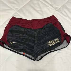 Nike Women's Florida State Seminoles Maroon and Black Shorts